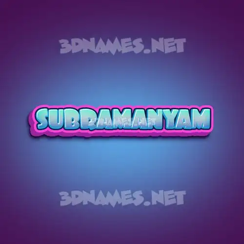 subramanyam in Phat Purple style - 3D name wallpaper subramanyam in Phat Purple style - 3D name wallpaper