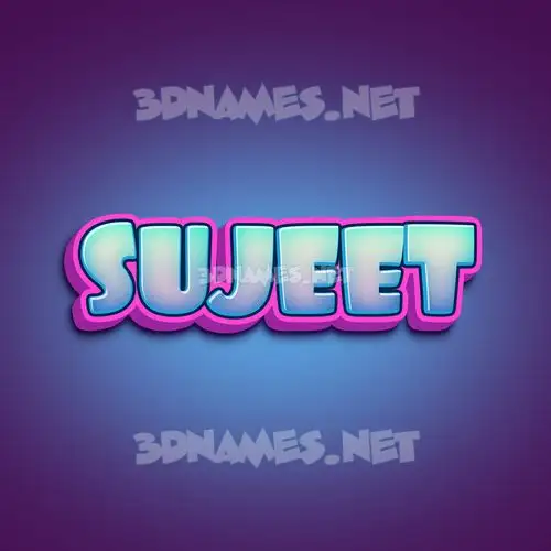 sujeet in Phat Purple style - 3D name wallpaper