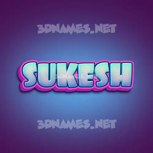 sukesh in Phat Purple style - 3D name wallpaper