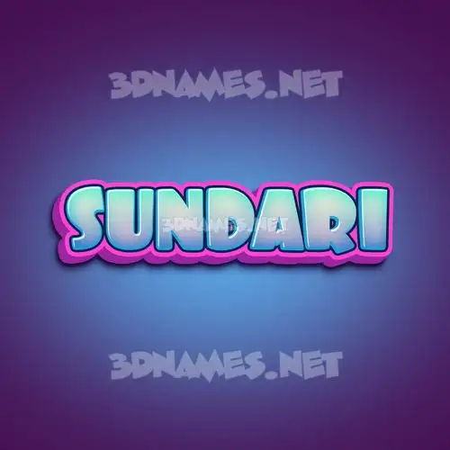 sundari in Phat Purple style - 3D name wallpaper