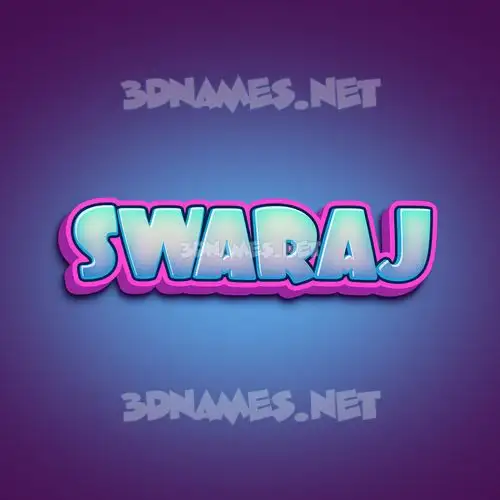 swaraj in Phat Purple style - 3D name wallpaper