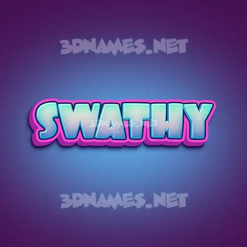 swathy in Phat Purple style - 3D name wallpaper