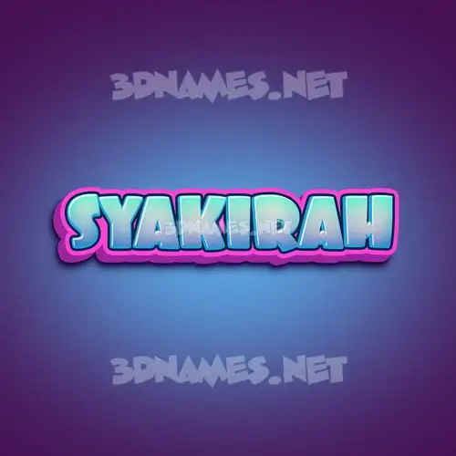 syakirah in Phat Purple style - 3D name wallpaper