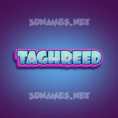 taghreed in Phat Purple style - 3D name wallpaper