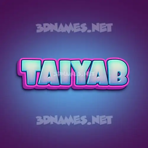 taiyab in Phat Purple style - 3D name wallpaper