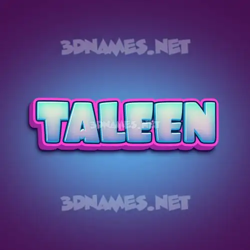 taleen in Phat Purple style - 3D name wallpaper