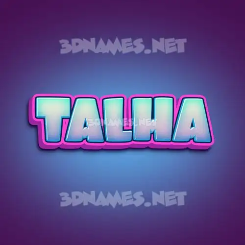 talha in Phat Purple style - 3D name wallpaper