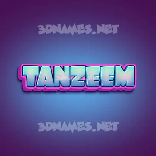 tanzeem in Phat Purple style - 3D name wallpaper
