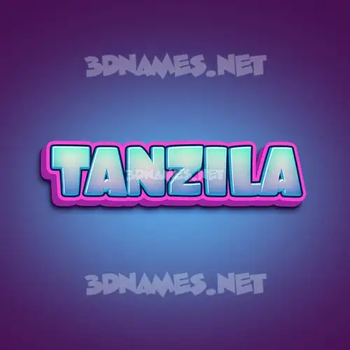 tanzila in Phat Purple style - 3D name wallpaper