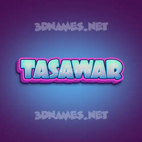 tasawar in Phat Purple style - 3D name wallpaper