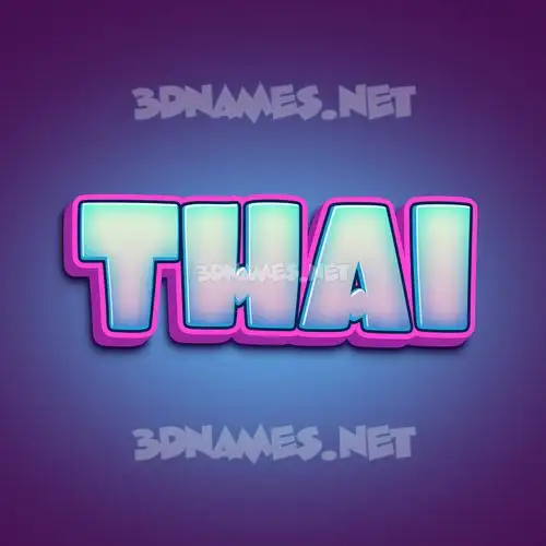thai in Phat Purple style - 3D name wallpaper