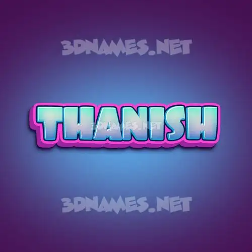 thanish in Phat Purple style - 3D name wallpaper thanish in Phat Purple style - 3D name wallpaper