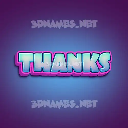 thanks in Phat Purple style - 3D name wallpaper thanks in Phat Purple style - 3D name wallpaper