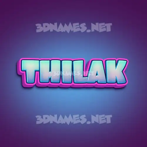thilak in Phat Purple style - 3D name wallpaper