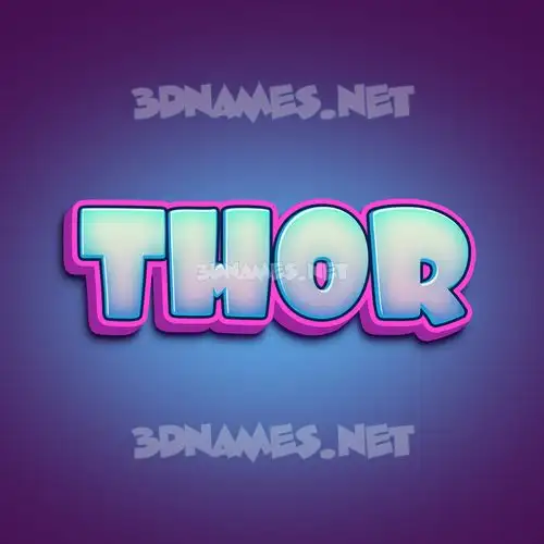 thor in Phat Purple style - 3D name wallpaper