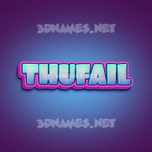 thufail in Phat Purple style - 3D name wallpaper thufail in Phat Purple style - 3D name wallpaper