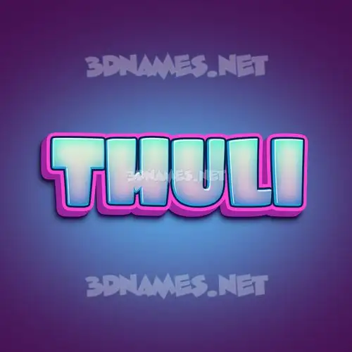 thuli in Phat Purple style - 3D name wallpaper