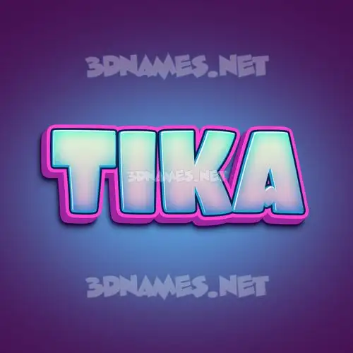 tika in Phat Purple style - 3D name wallpaper