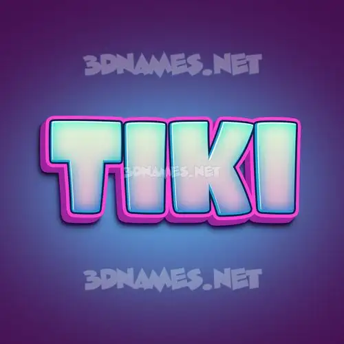 tiki in Phat Purple style - 3D name wallpaper tiki in Phat Purple style - 3D name wallpaper