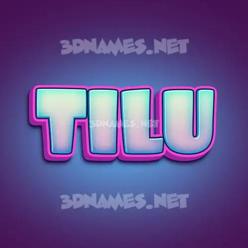 tilu in Phat Purple style - 3D name wallpaper