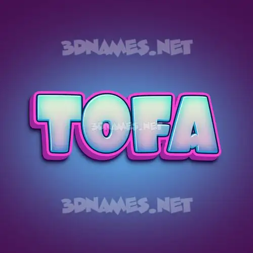 tofa in Phat Purple style - 3D name wallpaper tofa in Phat Purple style - 3D name wallpaper