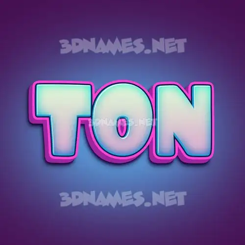 ton in Phat Purple style - 3D name wallpaper ton in Phat Purple style - 3D name wallpaper