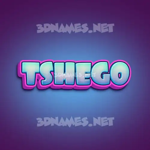tshego in Phat Purple style - 3D name wallpaper