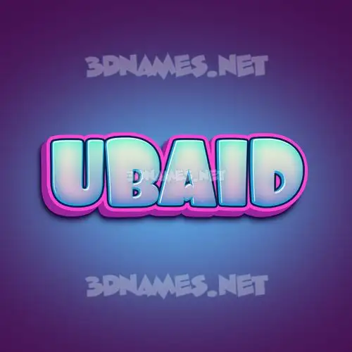 ubaid in Phat Purple style - 3D name wallpaper ubaid in Phat Purple style - 3D name wallpaper