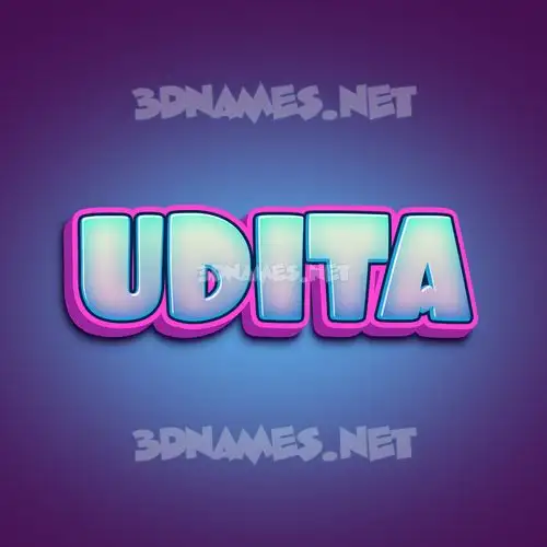 udita in Phat Purple style - 3D name wallpaper