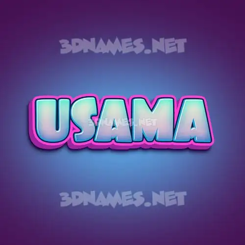 usama in Phat Purple style - 3D name wallpaper