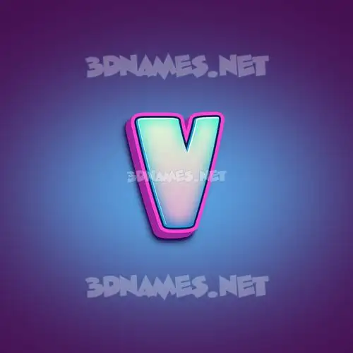 v in Phat Purple style - 3D name wallpaper v in Phat Purple style - 3D name wallpaper
