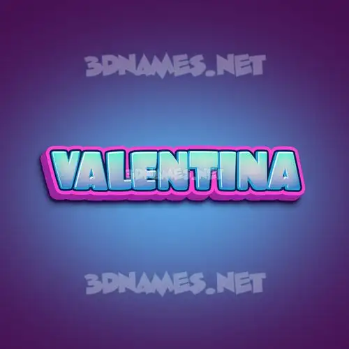 valentina in Phat Purple style - 3D name wallpaper