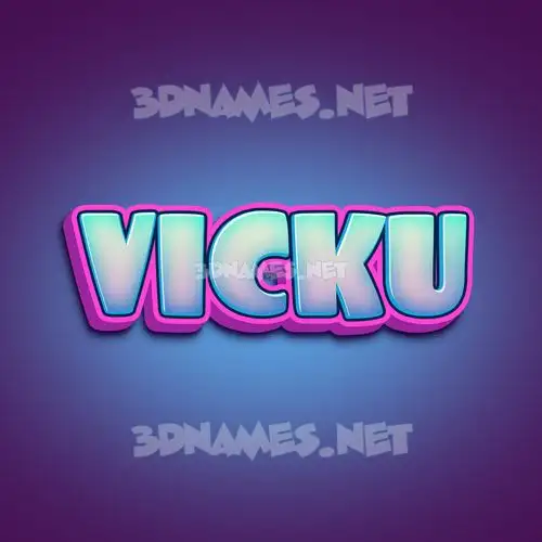 vicku in Phat Purple style - 3D name wallpaper
