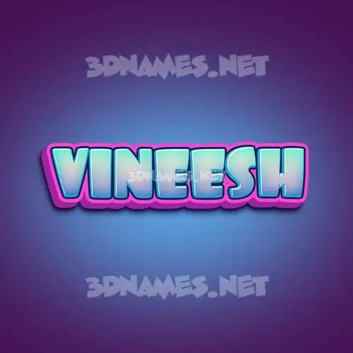 vineesh in Phat Purple style - 3D name wallpaper