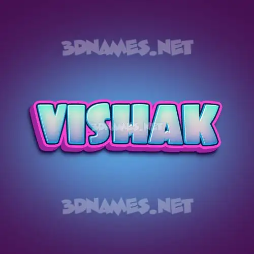vishak in Phat Purple style - 3D name wallpaper