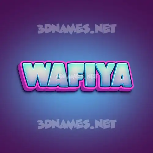 wafiya in Phat Purple style - 3D name wallpaper wafiya in Phat Purple style - 3D name wallpaper