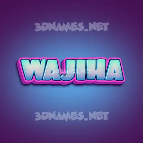 wajiha in Phat Purple style - 3D name wallpaper wajiha in Phat Purple style - 3D name wallpaper