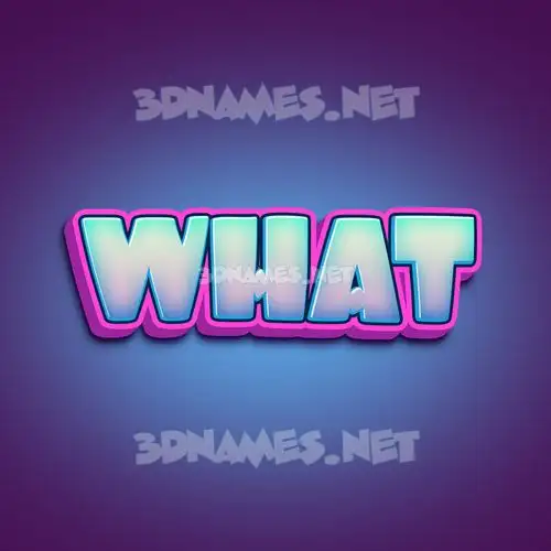 what in Phat Purple style - 3D name wallpaper what in Phat Purple style - 3D name wallpaper