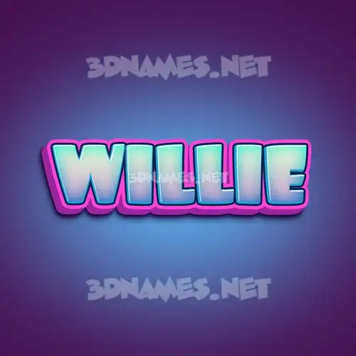 willie in Phat Purple style - 3D name wallpaper