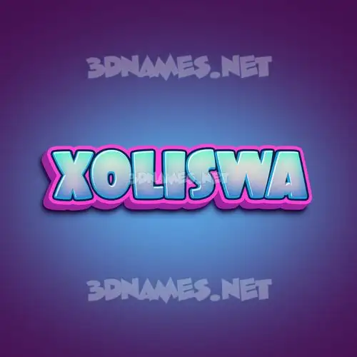 xoliswa in Phat Purple style - 3D name wallpaper