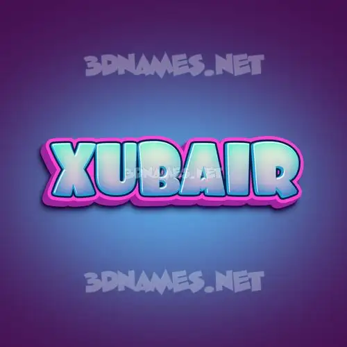 xubair in Phat Purple style - 3D name wallpaper xubair in Phat Purple style - 3D name wallpaper