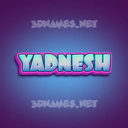 yadnesh in Phat Purple style - 3D name wallpaper