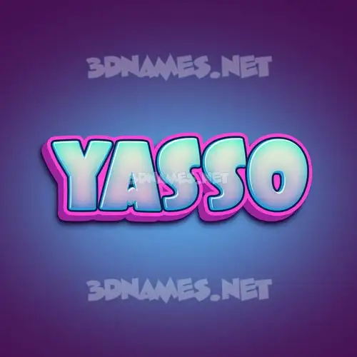 yasso in Phat Purple style - 3D name wallpaper yasso in Phat Purple style - 3D name wallpaper