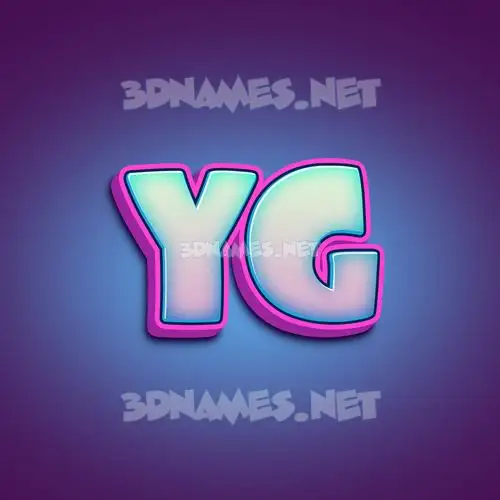 yg in Phat Purple style - 3D name wallpaper