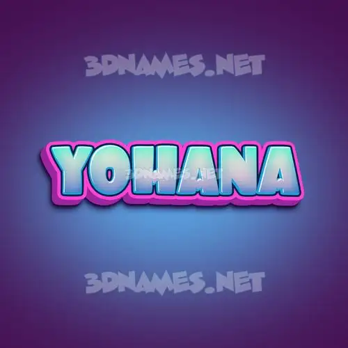 yohana in Phat Purple style - 3D name wallpaper