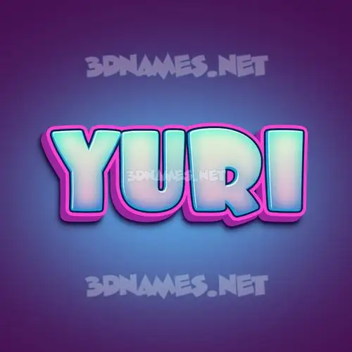 yuri in Phat Purple style - 3D name wallpaper yuri in Phat Purple style - 3D name wallpaper