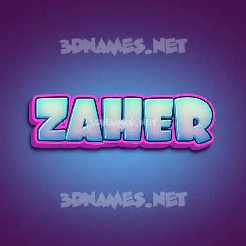 zaher in Phat Purple style - 3D name wallpaper zaher in Phat Purple style - 3D name wallpaper
