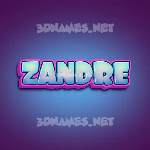 zandre in Phat Purple style - 3D name wallpaper