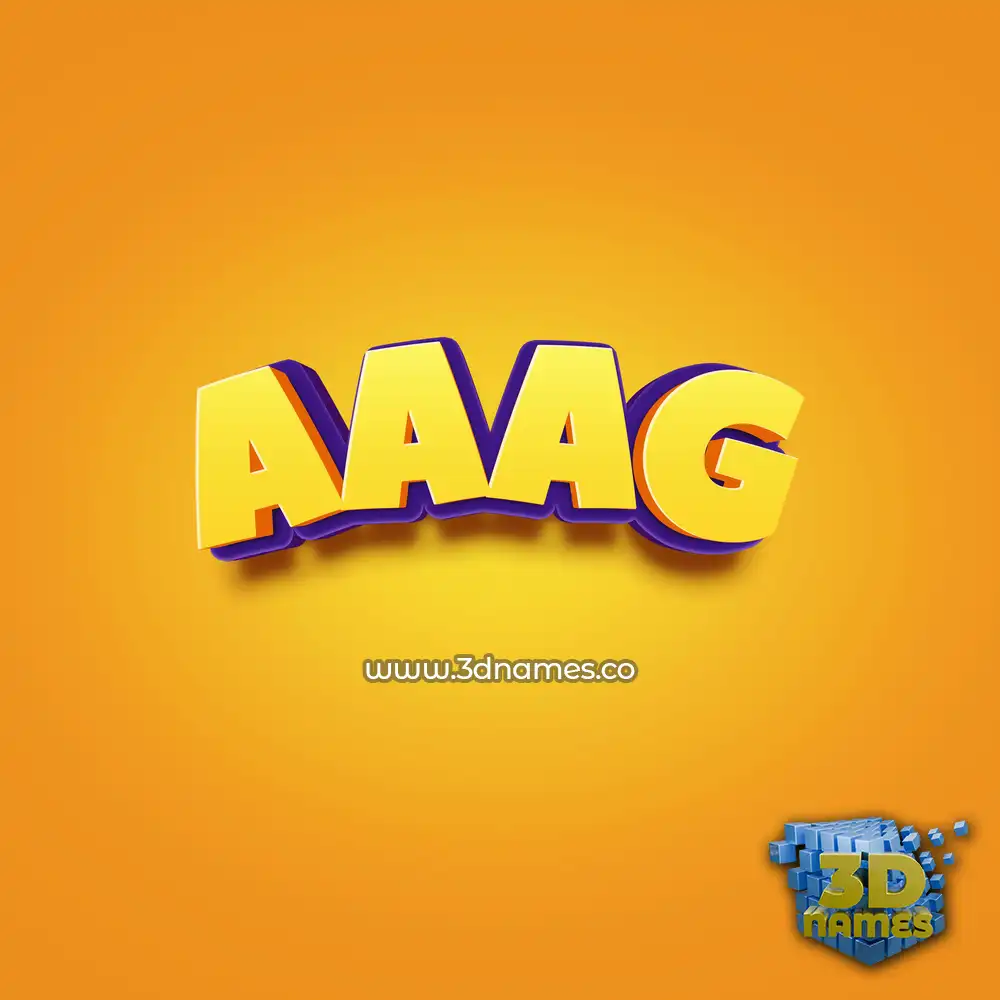 aaag in Orange Toon style - 3D name wallpaper aaag in Orange Toon style - 3D name wallpaper