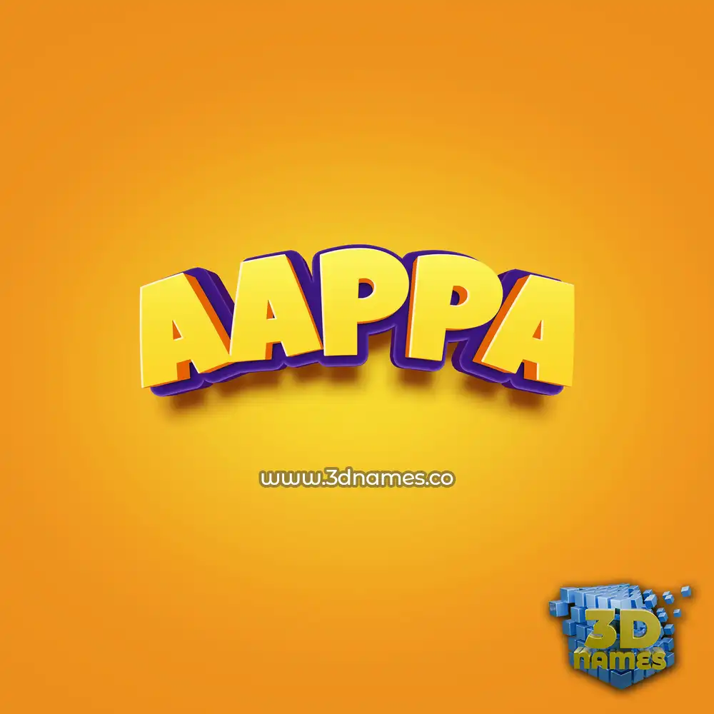 aappa in Orange Toon style - 3D name wallpaper aappa in Orange Toon style - 3D name wallpaper